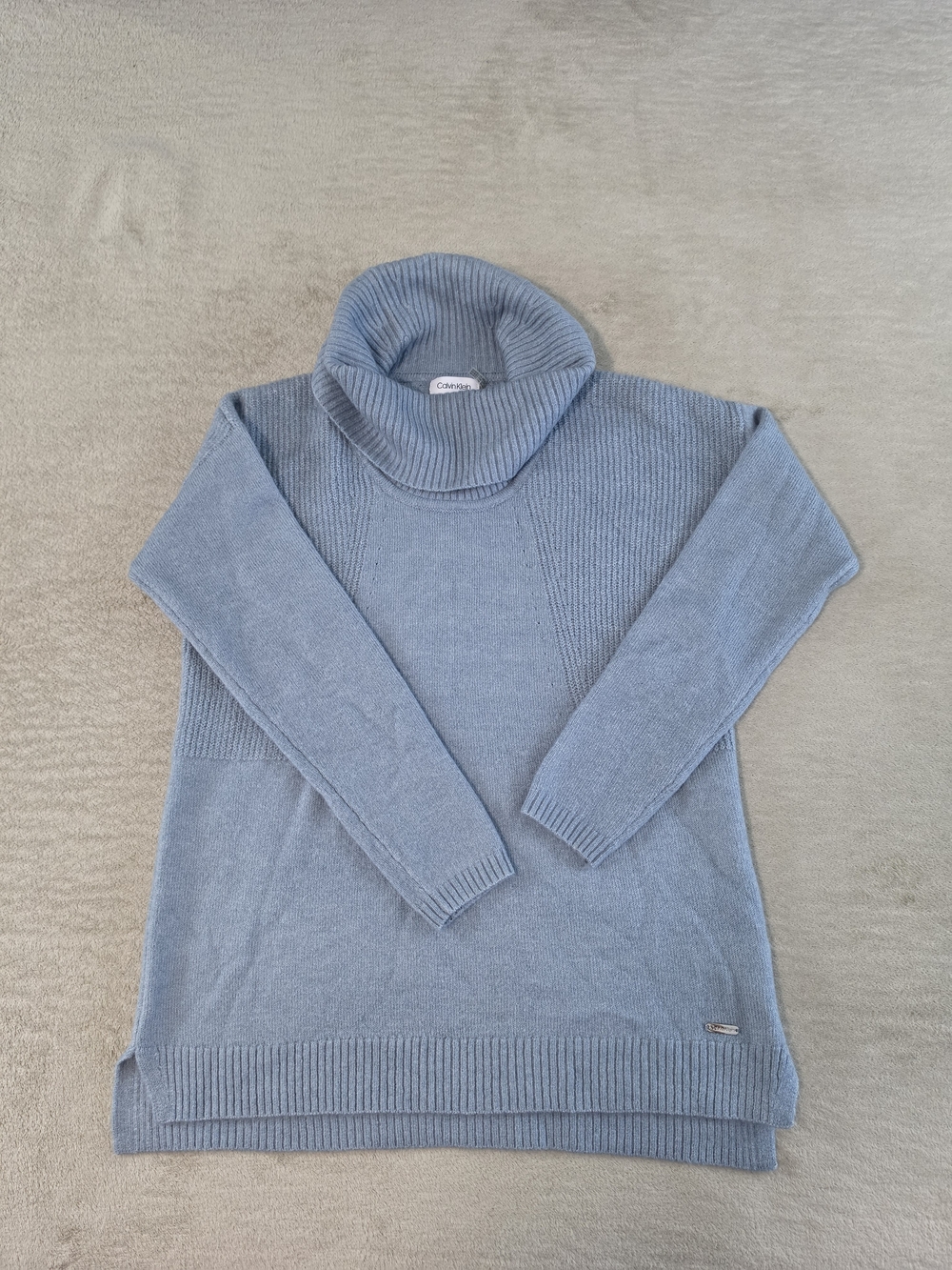 Calvin Klein Light Blue Cowl Neck Sweater